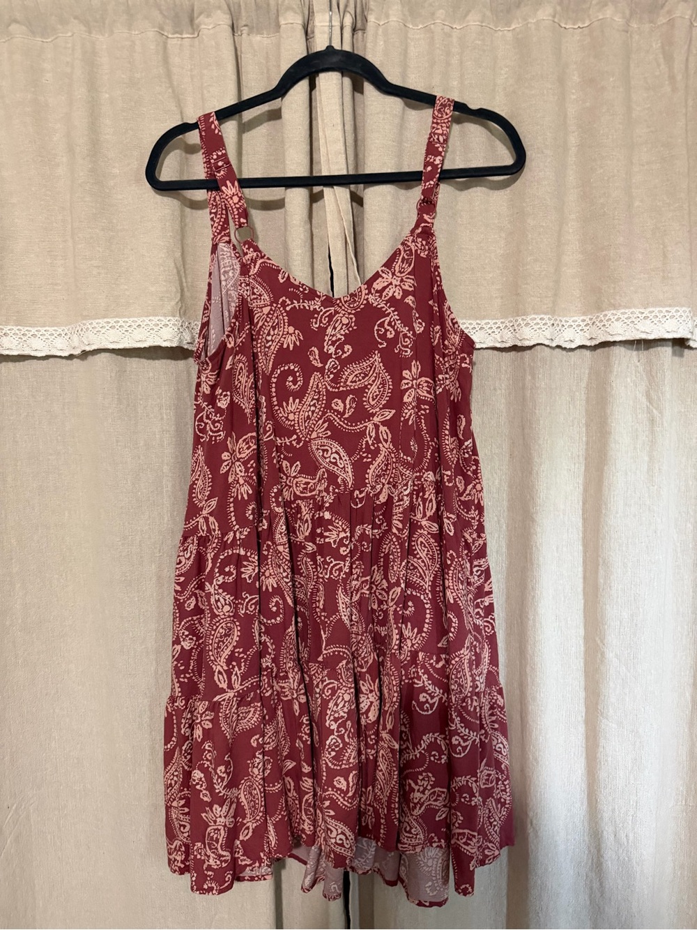 Torrid Red Paisley Western summer Slip Dress 00